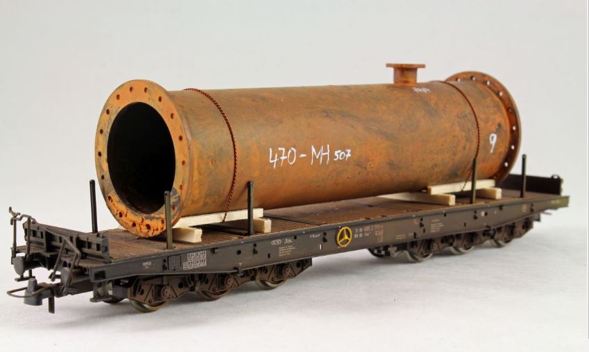 Ladeguter Bauer HO HO1044  Large Pipe (Wagon not included)