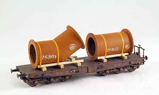 Ladeguter Bauer HO HO1306 Two Pipes (Wagon not included)