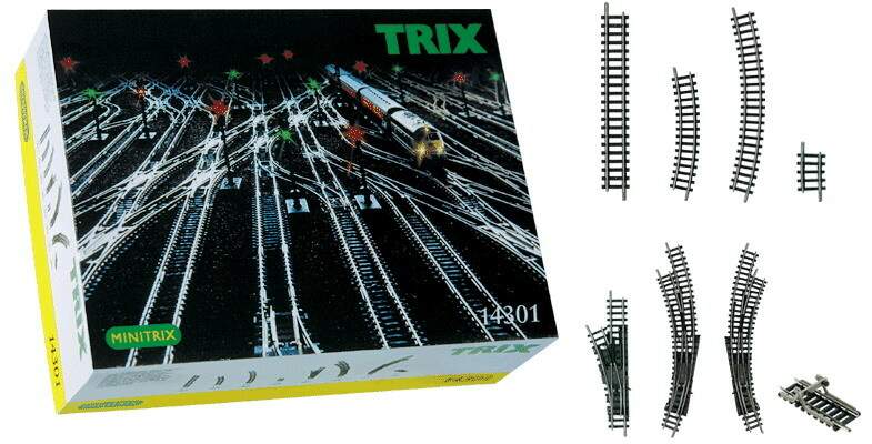 Trix N 14301 Large Track Extention Set -- For All New Starter Sets