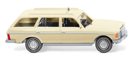 Wiking HO 14925 1978-1984 Mercedes-Benz 250T Station Wagon - Assembled -- Taxi (ivory)
