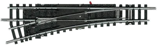 Trix N 14938 Left Turnout w/Polarized Frog -- 15 Deg