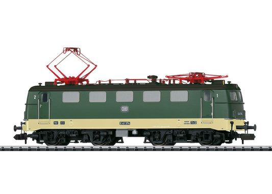 Trix N 16141 Class E 41 Electric - Sound and DCC-SX - Minitrix - 2018 Insider -- German Federal Railroad DB E 41 374 (Era III 1966, green, yellow, black)
