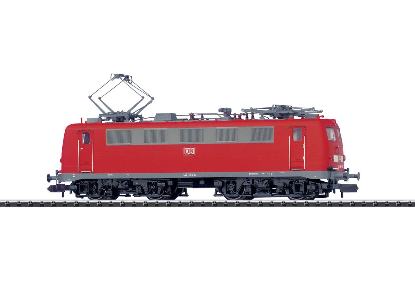Trix N 16142 Class 141 Electric - Sound and DCC-SX - Minitrix -- German Railroad DB AG 141 083-6 (Era V 2003-2006,red, gray)