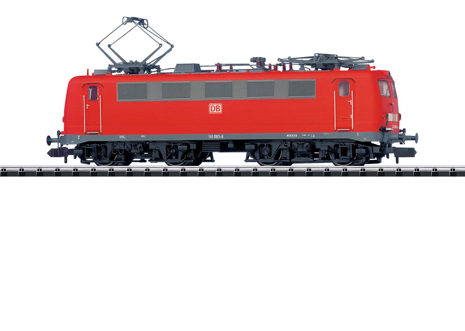 Trix N 16142 Class 141 Electric - Sound and DCC-SX - Minitrix -- German Railroad DB AG 141 083-6 (Era V 2003-2006,red, gray)