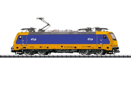 Trix N 16875 Class E 186 Electric - Sound and DCC-SX - Minitrix -- Dutch Railways NS (Era VI, blue, yellow)