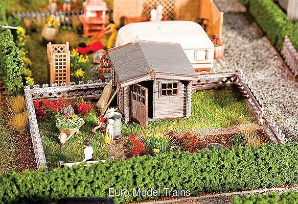 Faller HO 180492 Allotments with small garden house
