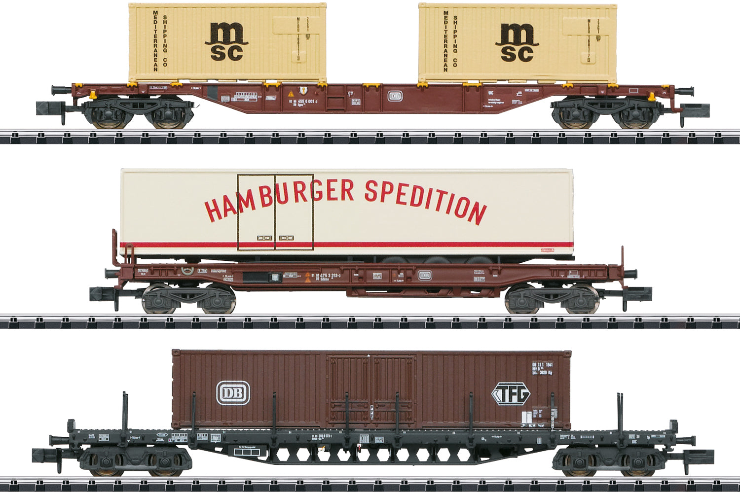 Trix N 18702 Container Service Freight Car Set 2022 New Item