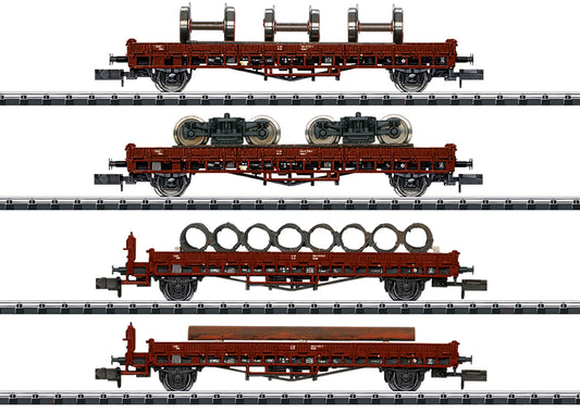 Trix N 18707 Low Side Car Set