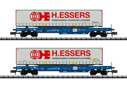Trix N 18711 Deep Well Flat Car Set, 2nd Set, Ep.VI 2021 New Item