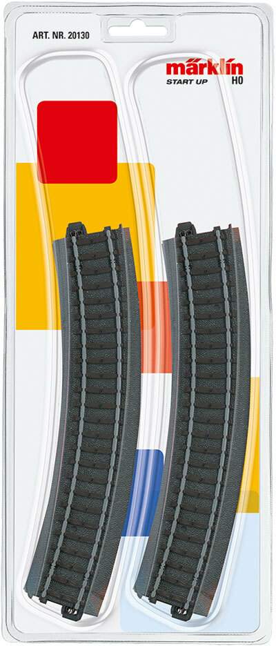 Marklin HO 20130 3-Rail C Track - My World -- Curved Sections pkg(3) 14-3/16 36cm Radius R1 30 Deg. (12 Sections = Circle)