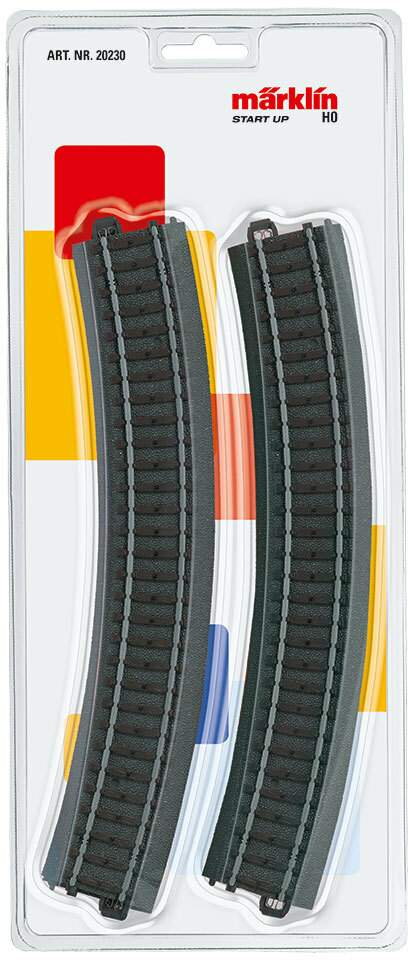 Marklin HO 20230 3-Rail C Track - My World -- Curved Sections pkg(3) 17-1/4 43.8cm Radius R2 30-Deg (12 Sections = Circle)