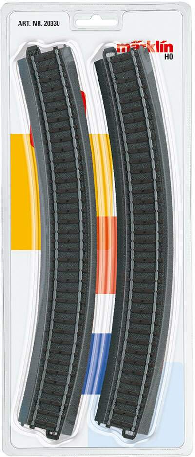 Marklin HO 20330 3-Rail C Track - My World -- Curved Sections pkg(3) 20-1/4 51.5cm Radius R3 30-Deg (12 Sections = Circle)