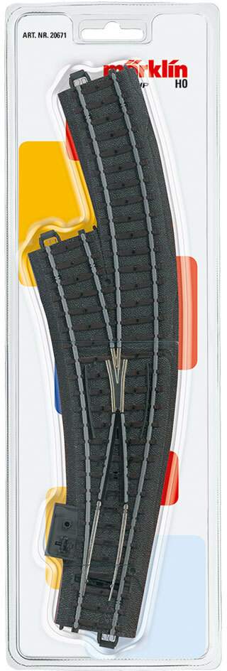 Marklin HO 20671 3-Rail C Track - My World -- Left Hand Manual Curved Turnout