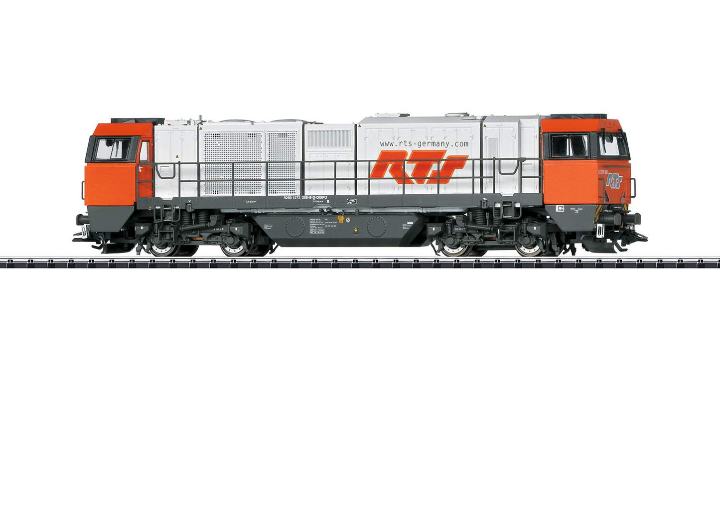 Trix HO 22924 Vossloh Class G 2000 BB Diesel - Sound and DCC-Digital -- RTS Rail Transport Service (Era VI, white, orange, gray)