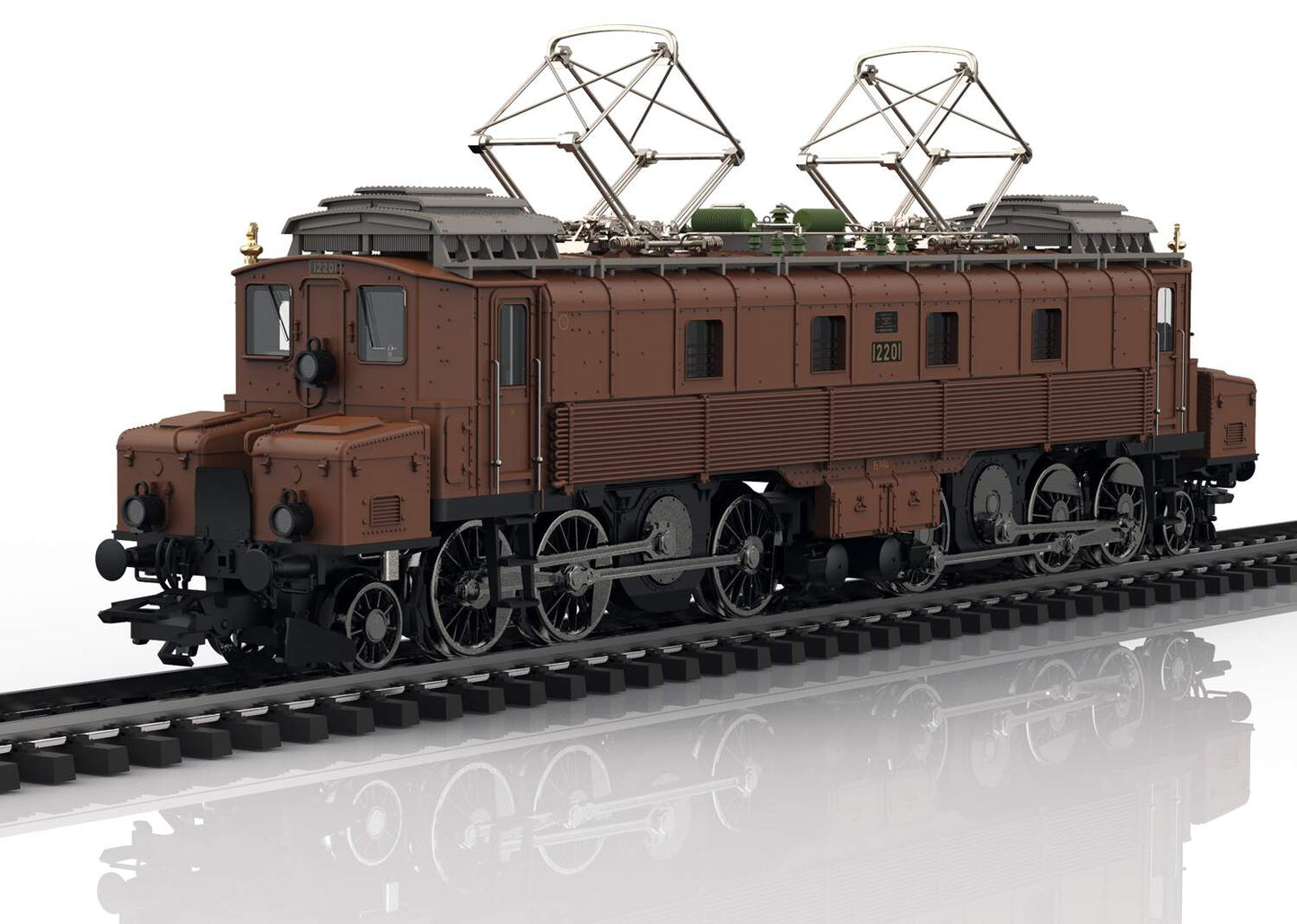 Trix HO 22968 Class Fc 2x3/4 Electric - Sound and DCC-Digital -- Swiss Federal Railways SBB 12201 (Era II 1919, brown, gray)