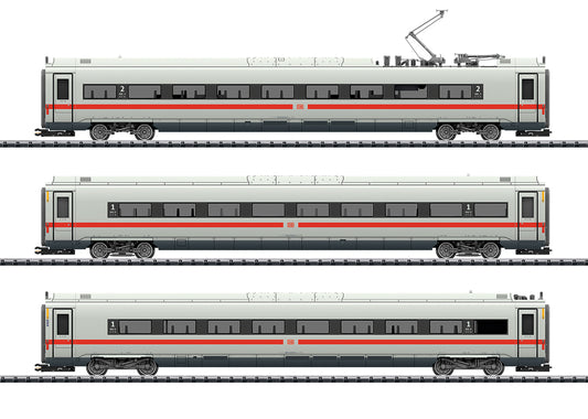 Trix HO 23971 ICE 4 3-Car Add-On Set Ready to Run -- German Railroad DB AG (Era V 2018, white, red)