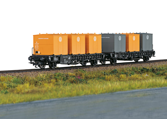 Trix HO 24162 Container Transport Double Wagon Laabs IV Fall 2023 New Item