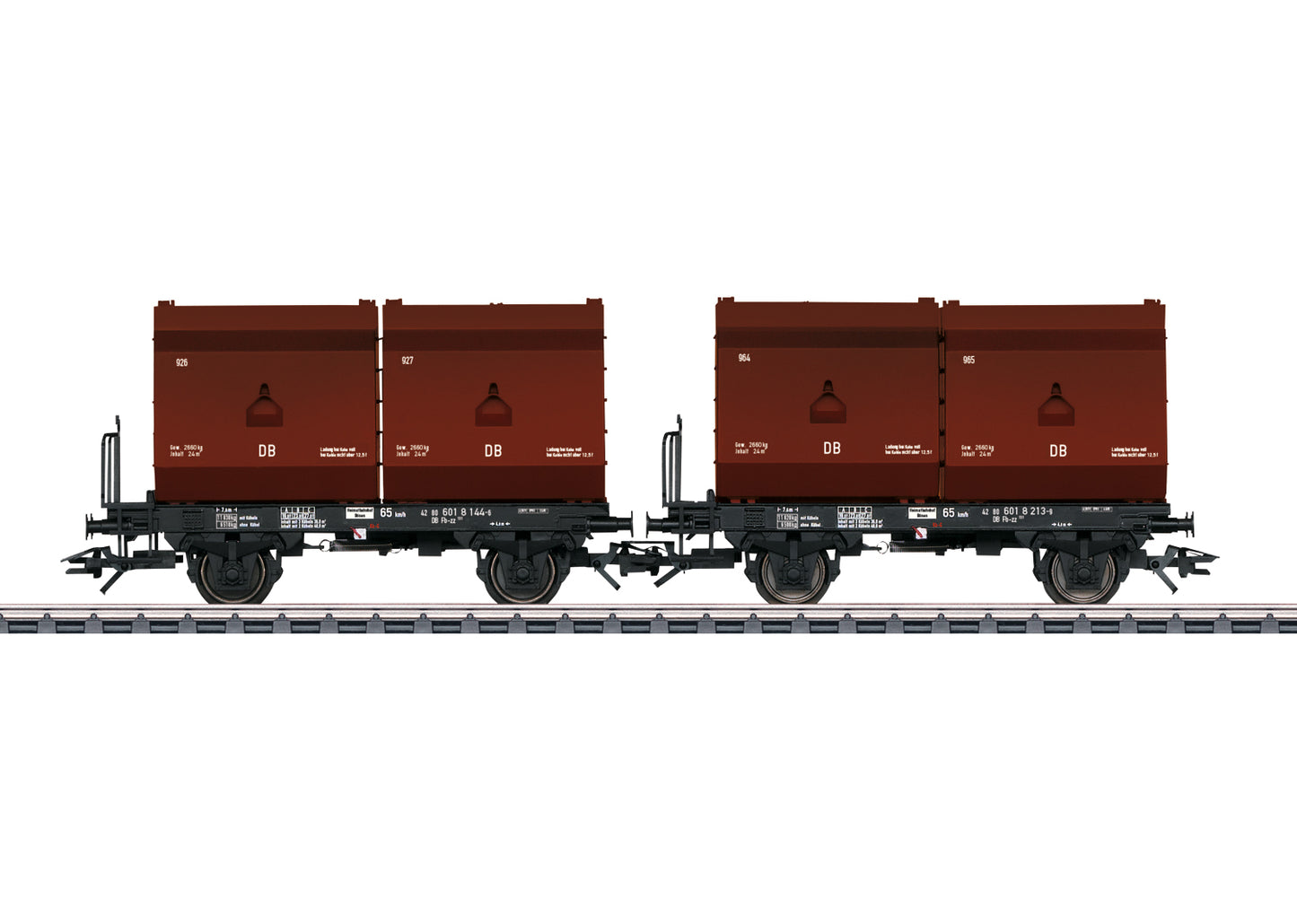 Trix HO 24175 2 Tubs Coking Coal Tub Transport Car Set, DB, IV