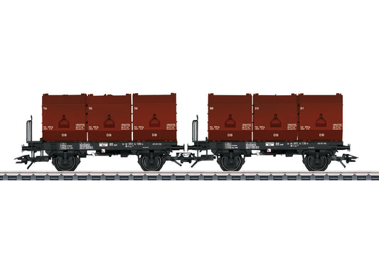 Trix HO 24177 3 Tubs Coking Coal Tub Transport Car Set, DB, IV