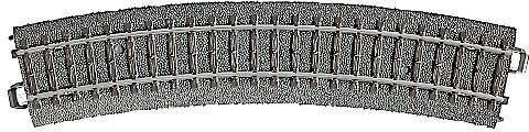 Marklin HO 24224 3-Rail C Track -- R2 Curve - 17-1/4 43.8cm Radius, 24.3-Degree