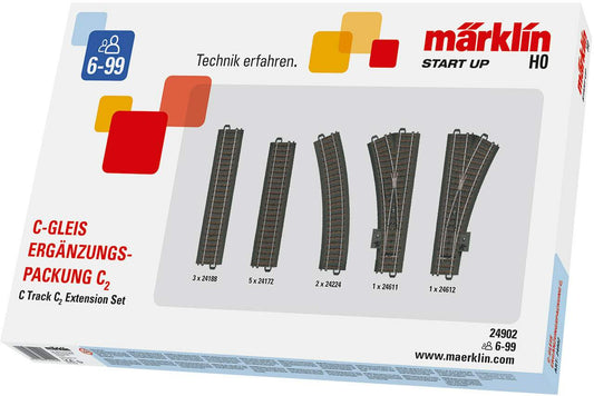 Marklin HO 24902 C-Track 3-Rail C2 Extension Set
