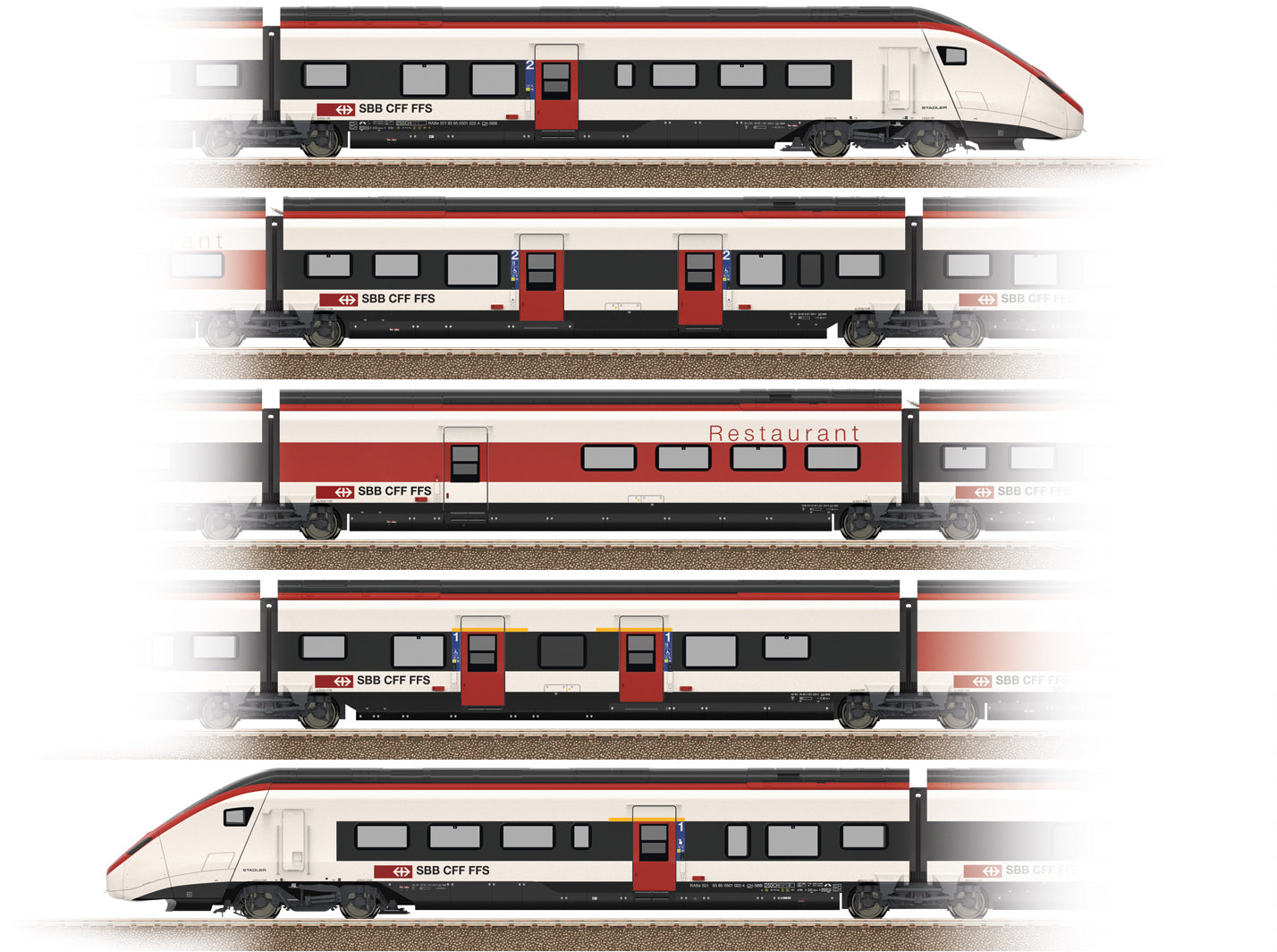 Trix HO 25810 Class RABe 501 Giruno High-Speed Rail Car Train 2022 New Item