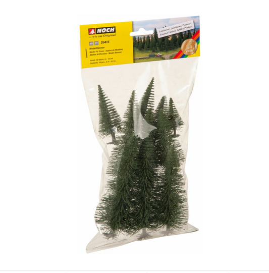 Noch HO 26415 Model Fir Trees, 10 pcs., 6-15 cm