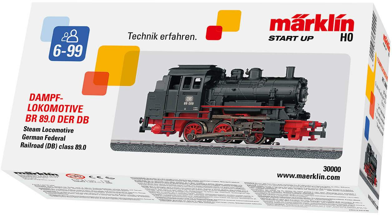 Marklin HO 30000 Steam 0-6-0T Class 89.0 -- German Federal Railways (DB) Era III