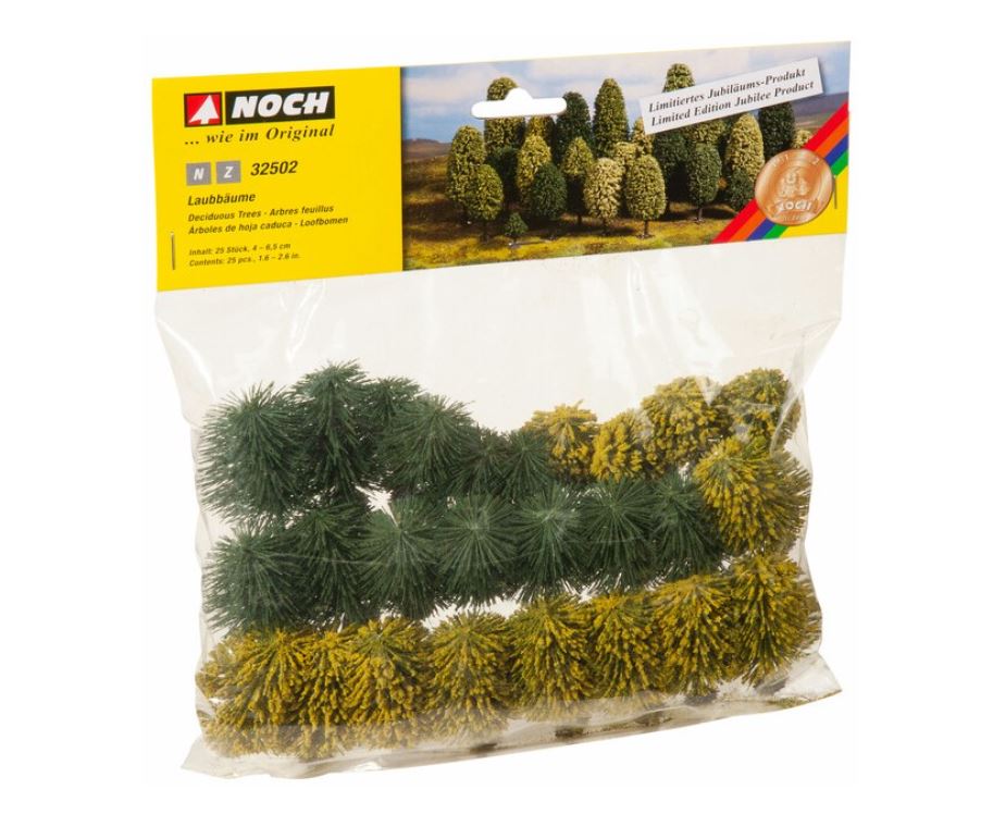 Noch N/Z 32502  Set Model Deciduous Trees 4 - 6.5 cm, 25 pieces