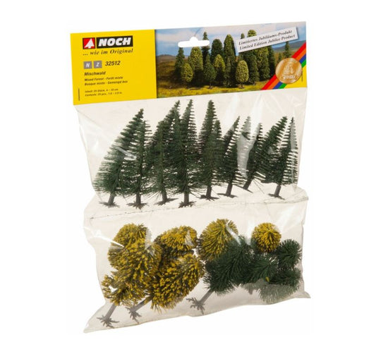 Noch N/Z 32512 Set Model Trees Mixed Forest 4 - 10 cm, 25 pieces