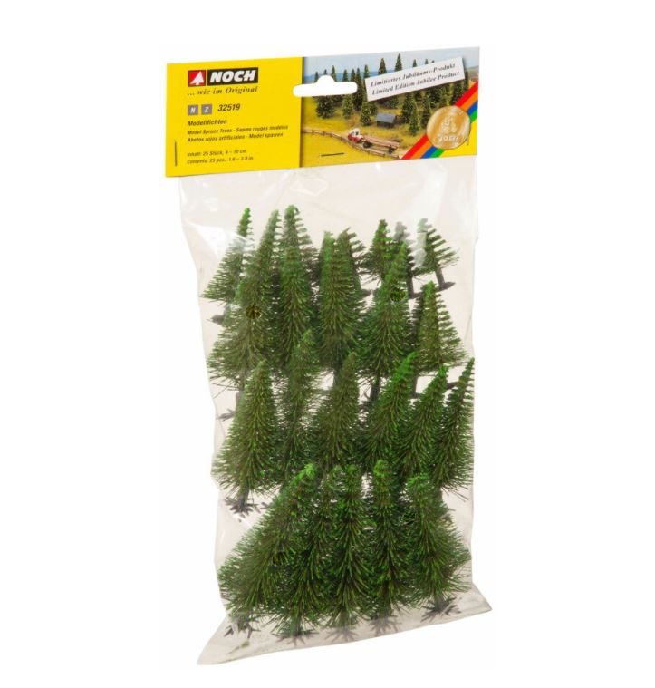 Noch N/Z 32519 Set Model Spruce Trees  4 - 10 cm, 25 pieces