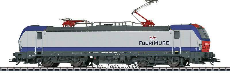 Marklin HO 36191 Siemens Vectron Class 191 Electric - 3-Rail w/Sound & Digital -- Fuori Muro (Era VI, gray, blue, red)
