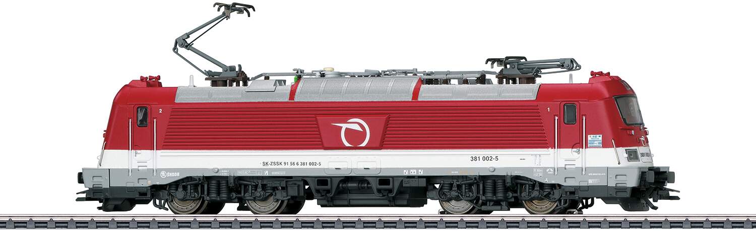 Marklin HO 36204 Skoda Type 109 E Class 381 Electric - 3-Rail - Sound and Digital -- Slovakian Railroad Company ZSSK 381 002-5 (Era VI 2015, red, gray, white)