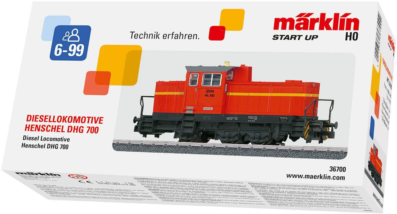 Marklin HO 36700 Diesel DHG 700 Industrial Switcher - Standard DC