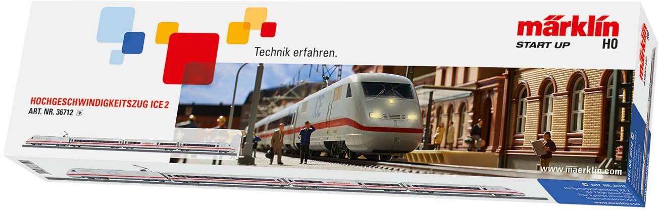 Marklin HO 36712 ICE 2 High-Speed Train-Only Set - 3-Rail - Sound & Digital -- German Railroad DB AG