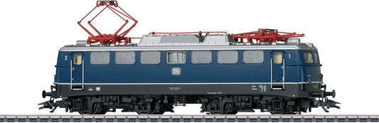 Marklin HO 37108 Class 110.1 Electric - 3-Rail - Sound and Digital -- German Federal Railroad DB 110 263-1 (Era IV 1973, cobalt blue, black, silve