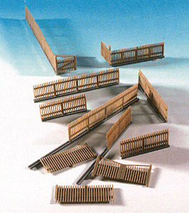 Kibri HO 38625 Wood Fence brown 84cm