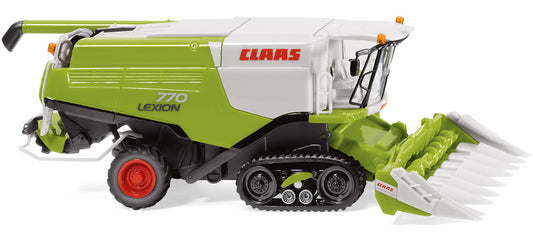 Wiking HO 38913 Claas Lexion 770 TT Combine with Conspeed Corn Head - Assembled -- Green, White, Red