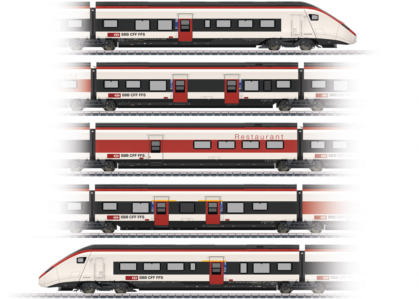 Marklin HO 39810 Class RABe 501 Giruno High-Speed Rail Car Train 2022 New Item