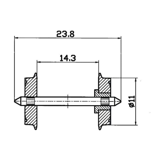 Roco HO 40182 DC NEM standard wheel set