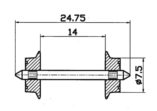 Roco HO 40184 AC wheel set