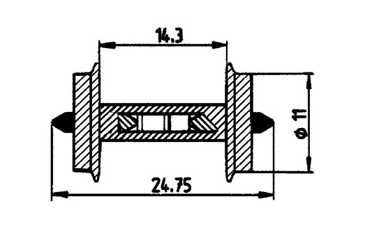 Roco HO 40186 Wheel set with resistor