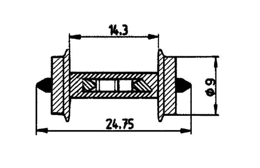 Roco HO 40187 Wheel set with resistor