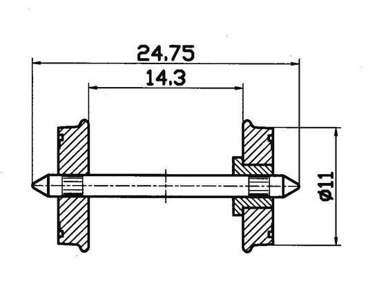 Roco HO 40264 RP-25 wheel set