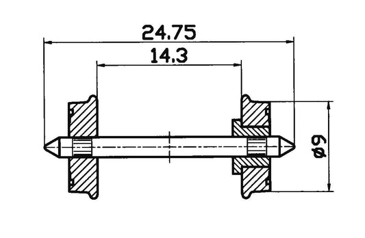 Roco HO 40266 RP-25 wheel set