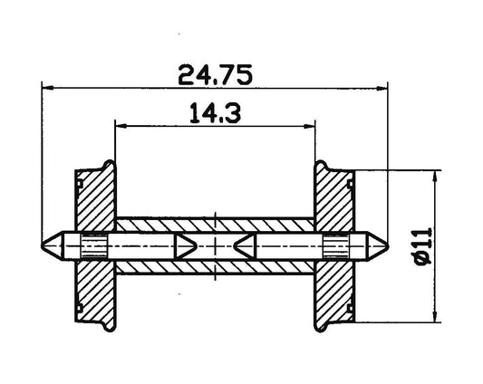 Roco HO 40267 RP-25 wheel set