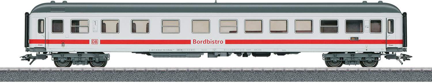Marklin HO 40502 Type ARkimbz 266.7 ICE Bistro Diner - 3-Rail Ready to Run - Start up -- German Railroad DBAG (Era VI, white, gray, red)