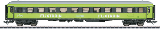Marklin HO 42956 Express Train Passenger Car, 2nd Class Flixtrain 2021 New Item