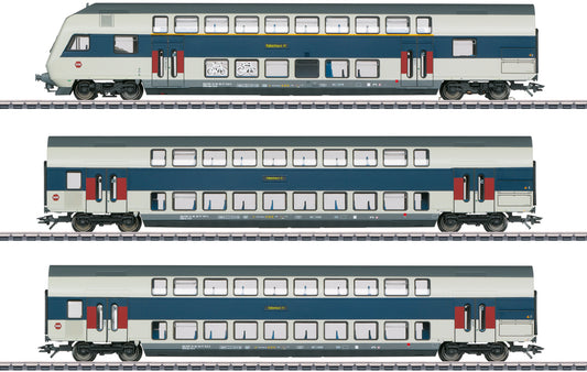 Marklin HO 43599 Doppelstockwagen-Set, DSB, Ep. VI 2021 New Item