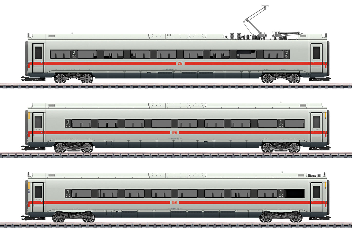 Marklin HO 43724 ICE 4 3-Car Add-On Set - 3-Rail - Ready to Run -- German Railroad DB AG (Era V 2018, white, red)